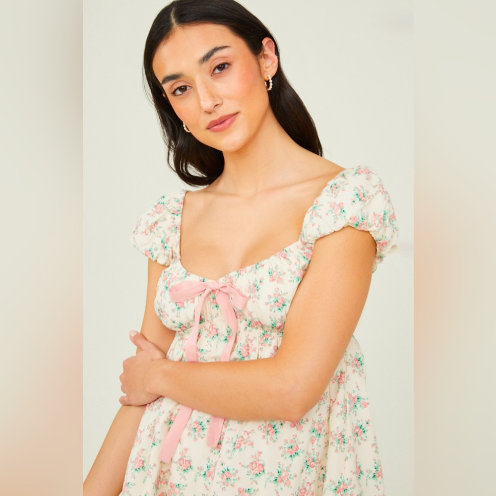 NWT Altar’d State Everlee Floral Bow Dress - Picture 3 of 6